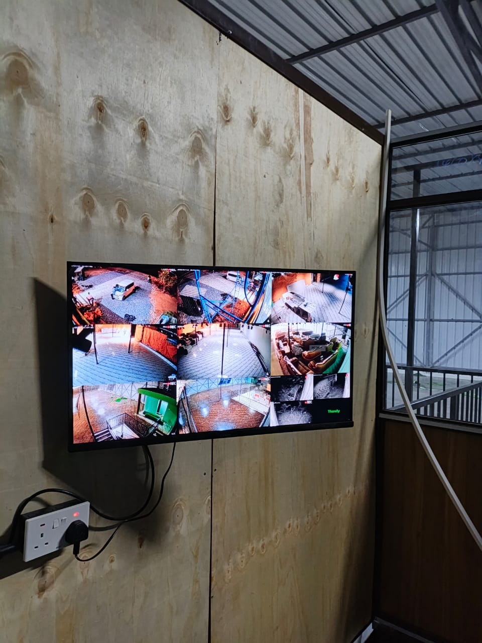 CCTV cameras mounted on an exterior wall for site surveillance